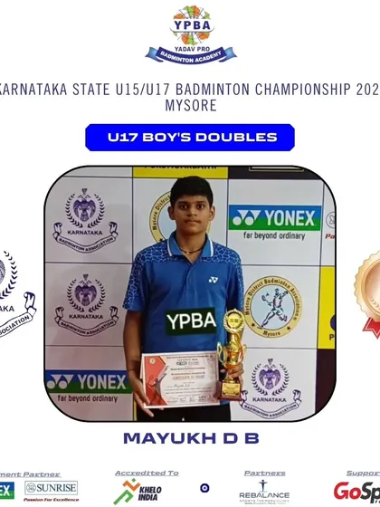 These posters highlight the consistent success of my junior and sub-junior players across various state-level tournaments in Karnataka, Tamil Nadu, and Assam, showcasing their achievements in singles and doubles categories.