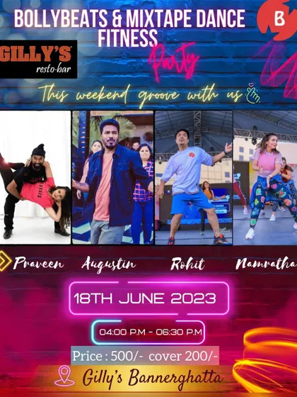 The poster for our Dance Fitness Party at Gilly's Resto-bar. We love collaborating with other amazing instructors.