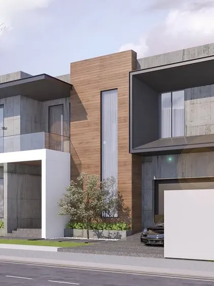 A 3D render of the Jindal Residence, which we used in the early stages to communicate our design intent for the project.