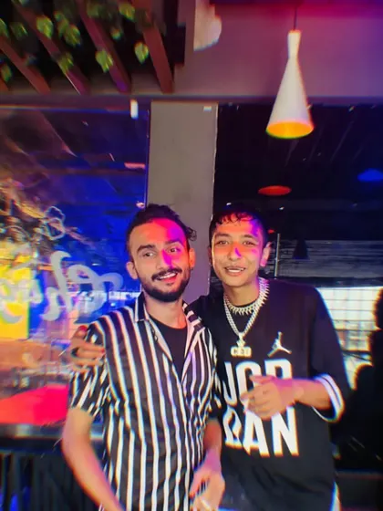 With Nepali hip hop artist GBOB. I love connecting with and supporting artists from different music scenes.