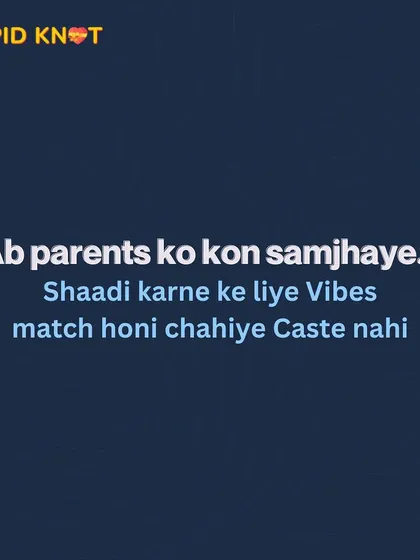 The age-old dilemma: vibes vs. caste. We believe a real connection is what truly matters when it comes to finding your life partner.