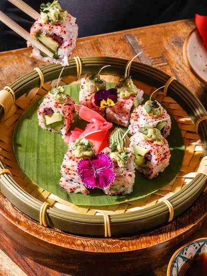 Taste your way around the world, starting with our exquisite sushi. Each piece is a bite-sized work of art, combining fresh ingredients and beautiful presentation.