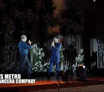 A dynamic shot of the retro vs. metro duo in action. The contrast in styles and high energy made this one of the night's most memorable performances.