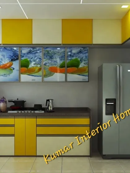 Another view of the open kitchen, showing its proximity to the main living space and how the design remains aesthetically pleasing.