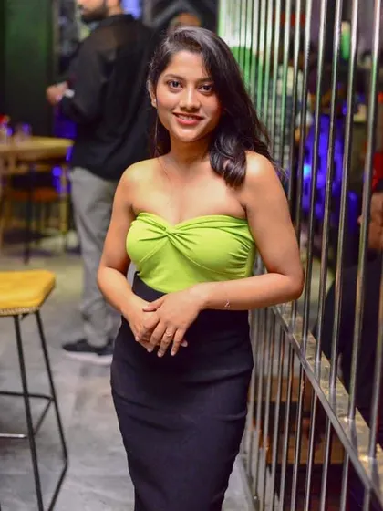 A guest enjoying the atmosphere at the club. The party was in full swing.