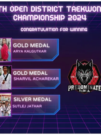 Congratulations to our winners at the 17th Open District Taekwondo Championship 2024. Gold and Silver medalists from our team.