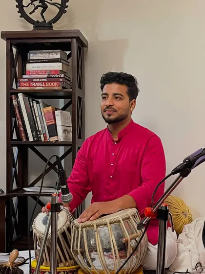 Another moment from the same intimate ghazal evening.