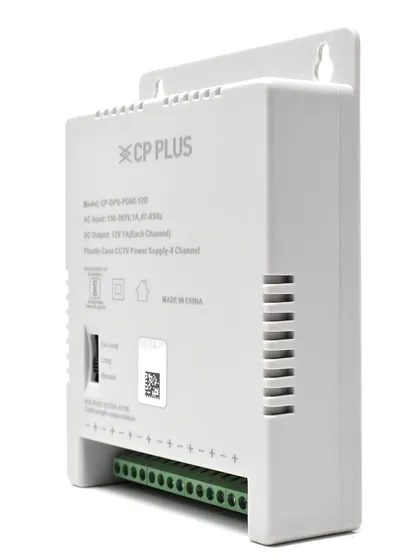 This shows the connection terminals on the CP Plus power supply. Each channel is clearly marked, which allows for organized and fault-free wiring during installation.