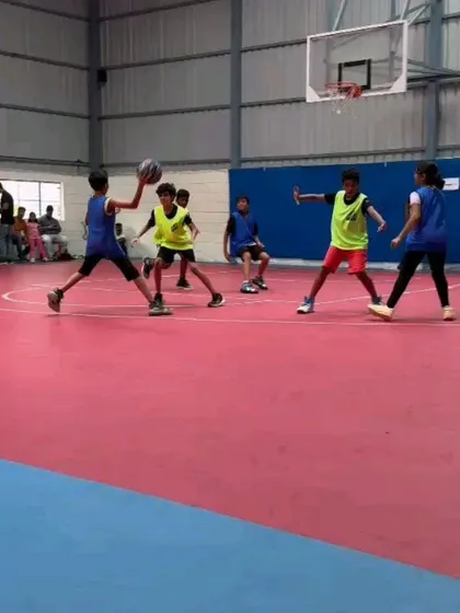 An action shot from our 3x3 tournament, showcasing the professional quality of our court surface.