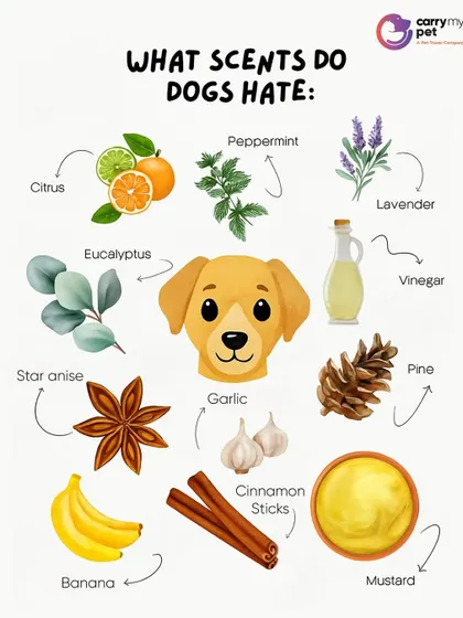 Did you know dogs have a strong aversion to certain scents? Citrus, peppermint, vinegar, and lavender can be overwhelming for their sensitive noses.