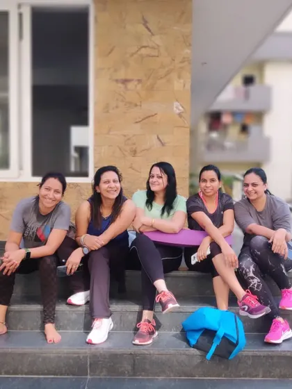 A candid moment with my amazing group of ladies after an outdoor workout. We support each other, laugh together, and push each other to be better. This is my tribe.
