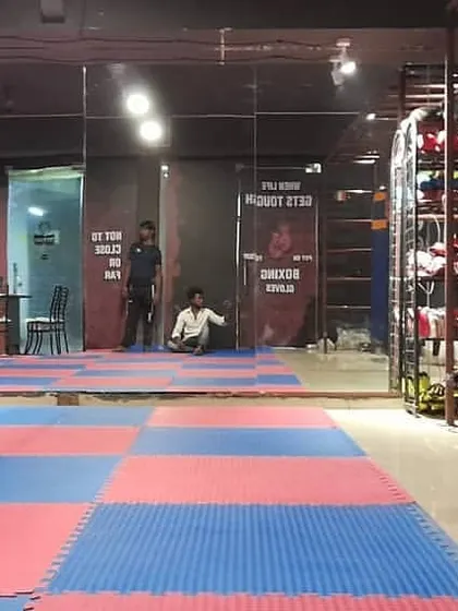 A full view of our training space in Greater Noida. No frills, just everything a young martial artist needs to build strength and discipline. This is where excuses die.