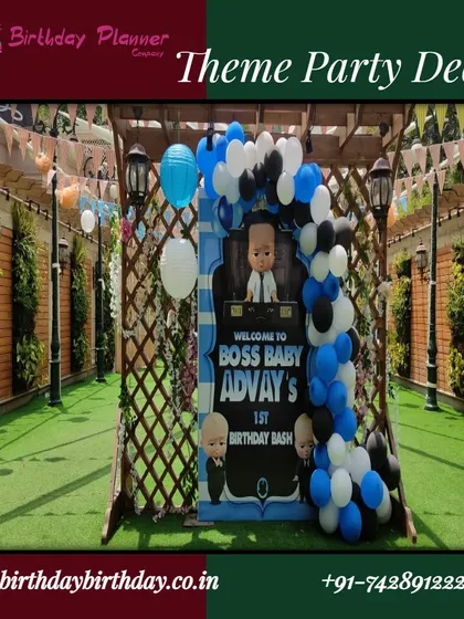 This is the same outdoor Boss Baby setup as image 30, shown from a slightly different angle and with different branding.