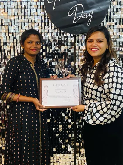 Celebrating another student's achievement on graduation day. All our students leave with the skills to start their careers.