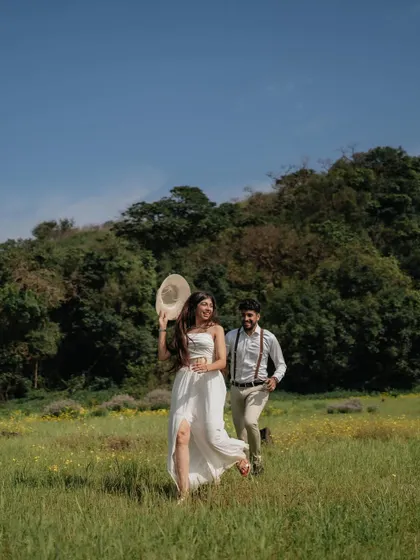 Running through the green fields on a sunny day. This photo is full of life, energy, and the promise of a happy future.