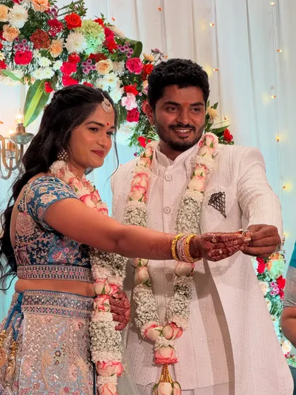 A happy couple during their engagement ceremony. Seeing my clients this happy is my biggest reward.