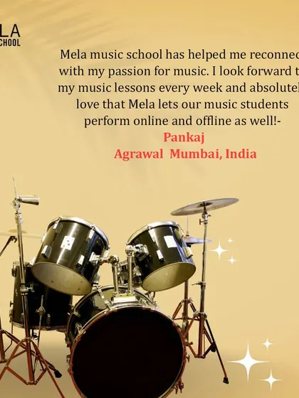 A review from Pankaj in Mumbai, who reconnected with his passion for music at my school. I love providing both online and offline performance opportunities for all my students.