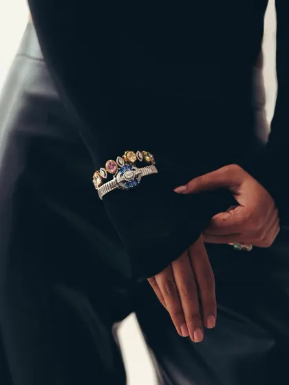 This collaboration reimagines fine jewellery with a splash of joy and spontaneity. Think sorbet hues and candy-stacked treasures, creating a sparkle that is chic, playful, and unforgettable.