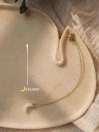 Feel unlucky in love? Wear Moonstone. This is my 'ádhva' White Moonstone Luna pendant, a stone for luck, new beginnings, and good fortune in love.