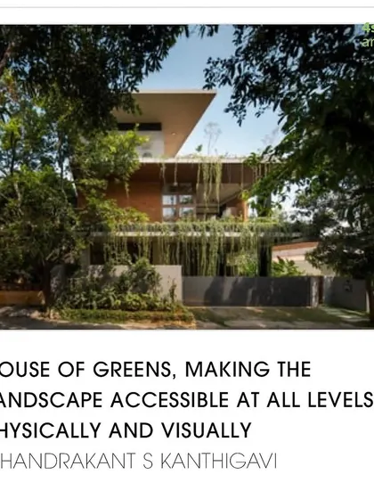 The exterior of 'House of Greens' as featured in The Plan magazine, a project that pays tribute to "Namma Bengaluru".