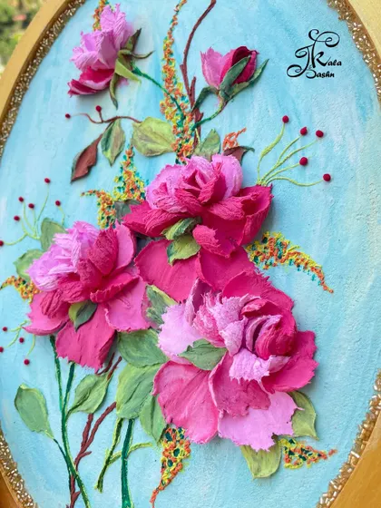 A close-up of the pink peony bouquet from the video. The details are so crisp here, you can see the individual layers of petals and the subtle shimmer on the background.