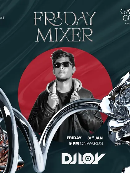 A flyer for my "Friday Mixer" at the popular Gawky Goose Kitchen & Bar.