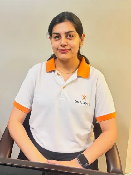 This is Dr. Aman Jakhar, our specialist in musculoskeletal and pelvic floor rehabilitation. Her expertise is central to our programs for postpartum recovery, incontinence, and chronic pelvic pain, helping patients regain function and confidence.