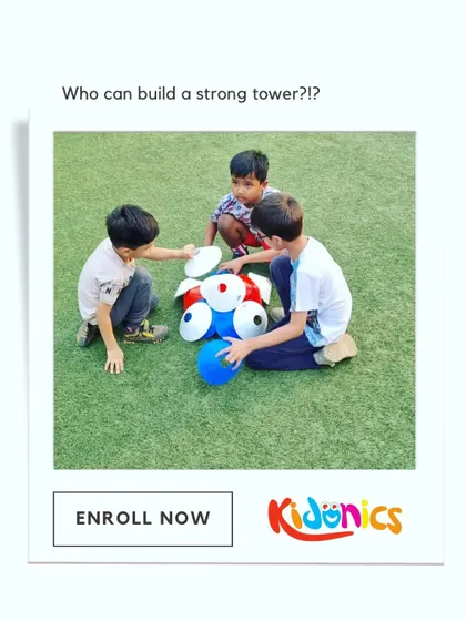 Who can build the strongest tower? This activity is all about teamwork and problem-solving. The kids have to communicate and cooperate to stack the cones, learning valuable social skills while having a great time.