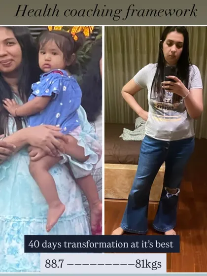From 88.7 kg to 81 kg in 40 days. This 6.7 kg loss was achieved through a balanced nutrition framework, focusing on protein targets, fiber-rich meals, and consistent hydration. Steady progress always wins.