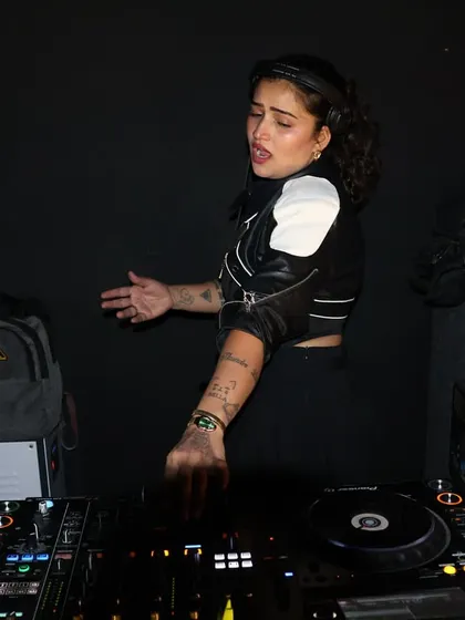 Interacting with the crowd from the DJ booth at The Thief, Chennai.