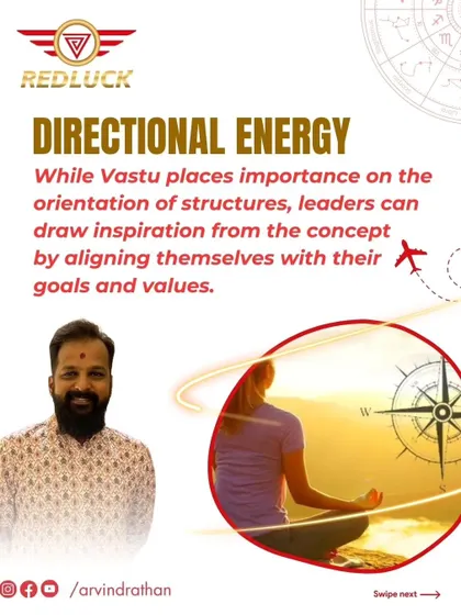 Leaders can draw inspiration from Vastu's concept of directional energy by aligning their actions with their goals and values.