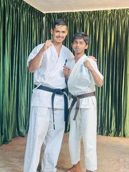 Another one of my dedicated brown belt students at the Ooty camp. The focus in his eyes shows his readiness for the next level.