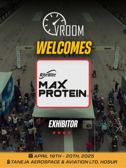 We provide a platform for exhibitors like RiteBite Max Protein to connect directly with their target audience. Their stall offers track-side energy solutions, making them a relevant and visible part of the race weekend.