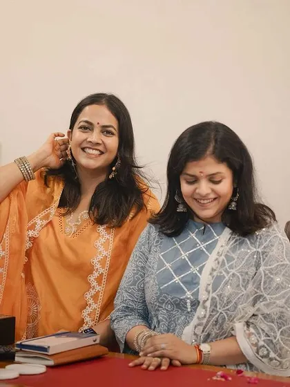 The sister-founders, Shruti and Sweta, in our new office. We are so grateful for this journey and everyone who has been a part of it.