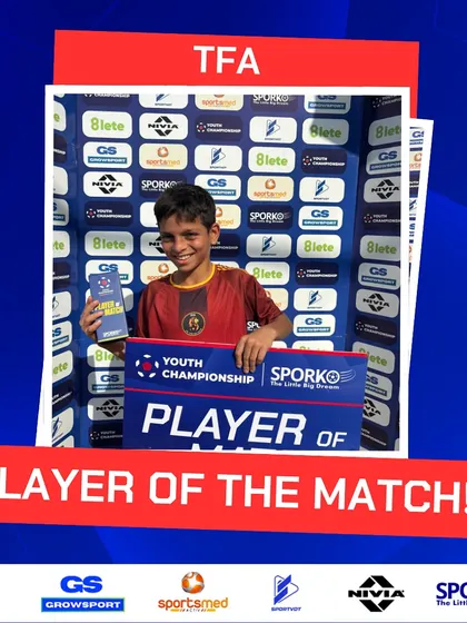 When talent meets passion. Another Player of the Match award for a TFA star.