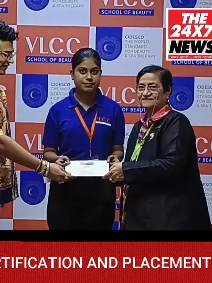 A student is awarded her certificate during a graduation ceremony. This moment represents the culmination of her hard work and the beginning of a promising career, backed by an internationally recognized certification.