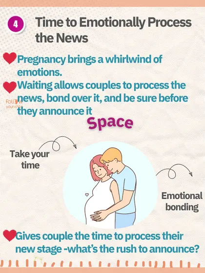 Pregnancy brings a whirlwind of emotions. Waiting to announce gives couples time to process the news, bond over it, and feel sure before sharing with the world.