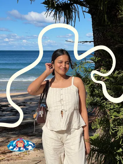 A simple beach photo with a subtle Ghibli reference. I added a little Ponyo in a bubble to the corner.