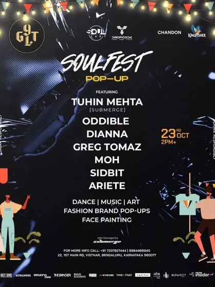 The full lineup for the Soul Fest Pop-Up. These events are a chance to showcase a diverse range of sounds, from deep house to driving techno, all under one roof.