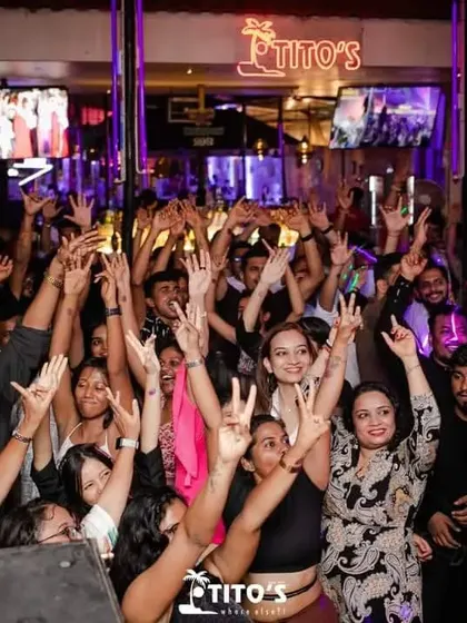 A sea of happy faces and hands in the air at Tito's. This is what a successful weekend night looks like.
