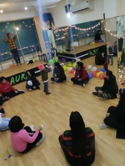 A candid moment from our New Year's party, where members sat together for games and conversation.