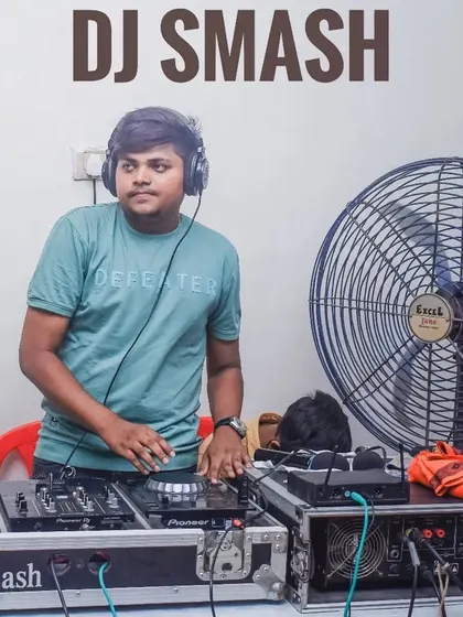 A promotional shot with my full Pioneer DJ setup. This is the gear I trust to deliver powerful sound and endless musical possibilities for your event.