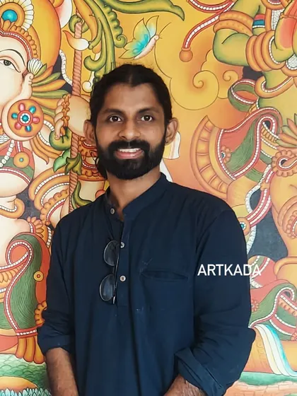Good evening, dear friends. A moment of peace in front of a recently completed mural in Chennai. Being an artist is a life of constant creation and learning.