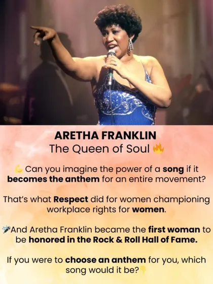 We also celebrate global icons like Aretha Franklin, the Queen of Soul. Her song "Respect" became an anthem for a movement, showing how a single performance can change the world.