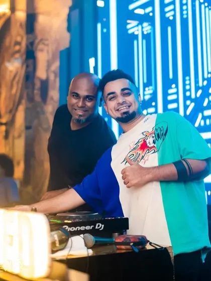 With DJ Milan at Sugar Factory. Our partnership on Wednesday nights brings a powerful energy to the console.