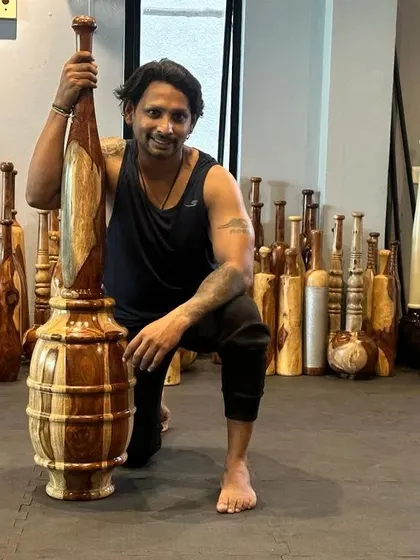 Experiencing a 25kg Vajra Mugdar at the Tagda Raho center. Pushing my own limits helps me understand what my students can achieve.