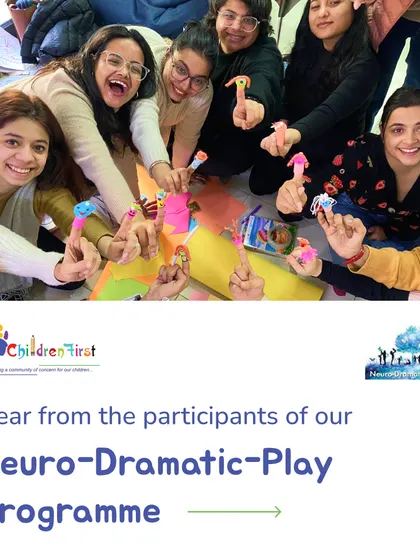 Joy and connection are at the heart of our training. Here, participants in our Neuro-Dramatic-Play program engage in hands-on activities, learning how play can be a powerful therapeutic tool for fostering emotional expression and building resilience in children.