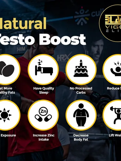 Looking to naturally boost testosterone? This infographic provides eight key lifestyle tips, including eating healthy fats, getting quality sleep, reducing stress, and lifting weights.