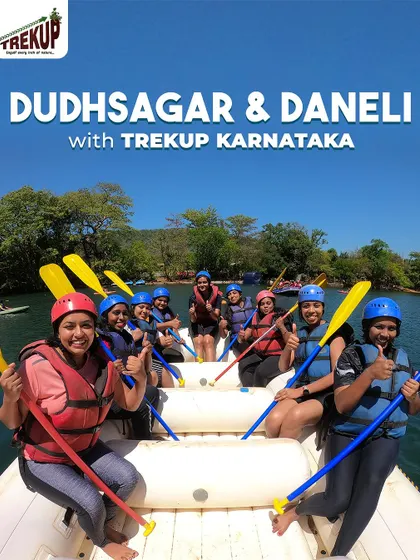 A happy group of women ready for their river rafting adventure in Dandeli. My trips are safe and fun for everyone, including all-women groups.