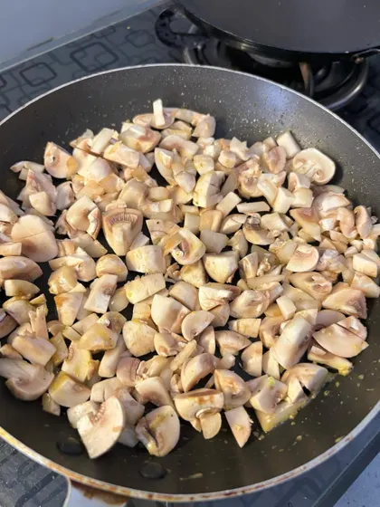 My recipe for low-calorie creamy mushroom chicken that uses Greek yogurt instead of heavy cream. It's a perfect example of how you can enjoy rich, comforting food while staying on track with your fat loss and protein goals.